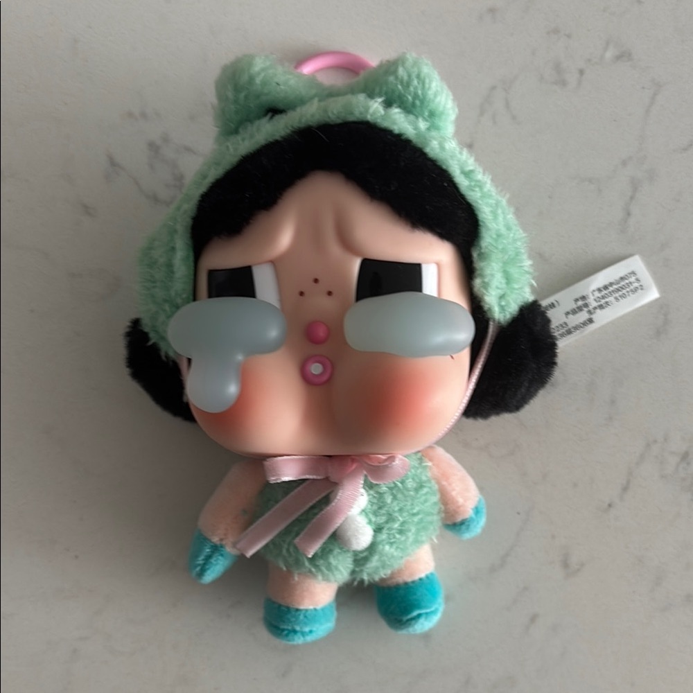 Crybaby PopMart Collectable Adorable Plush Doll with Green Outfit